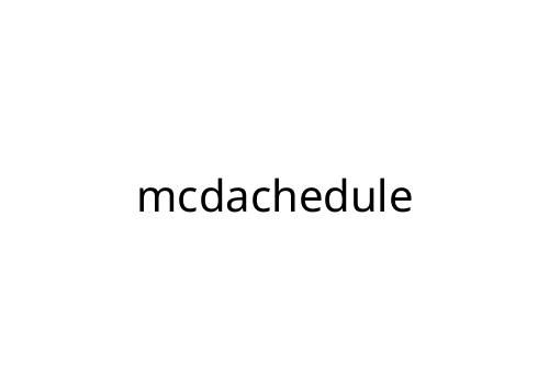 mcdachedule